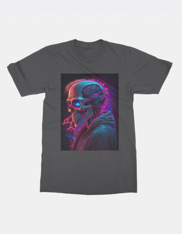 Skull Robot Synthwave T-Shirt